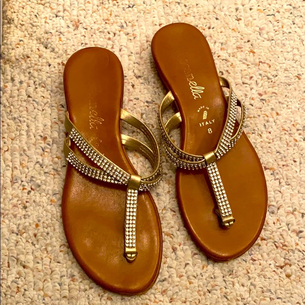 Rhinestone flip flops